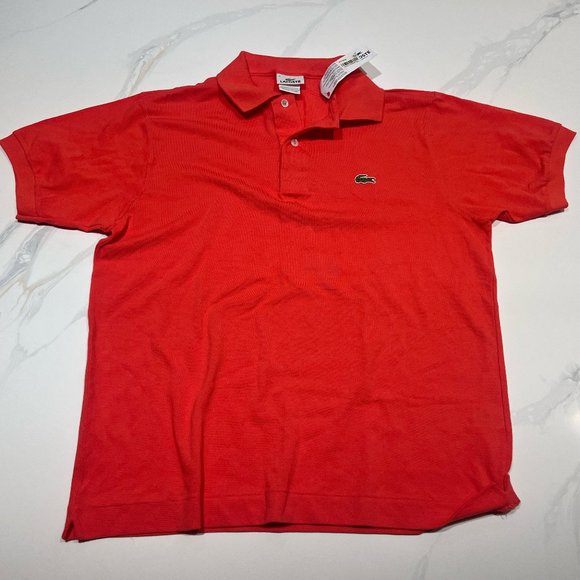 Vintage Men's Lacoste Polo Size 4/Large; Red/Orange - Picture 1 of 2